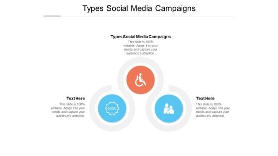 Types Social Media Campaigns Ppt PowerPoint Presentation Ideas Brochure Cpb