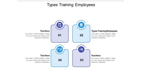 Types Training Employees Ppt PowerPoint Presentation File Skills Cpb Pdf