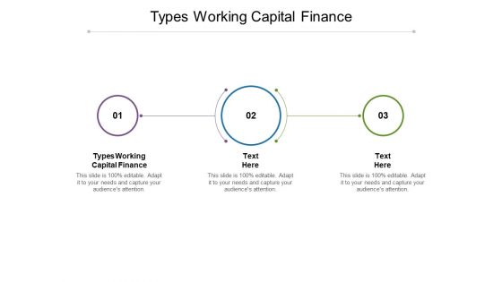 Types Working Capital Finance Ppt PowerPoint Presentation Gallery File Formats Cpb