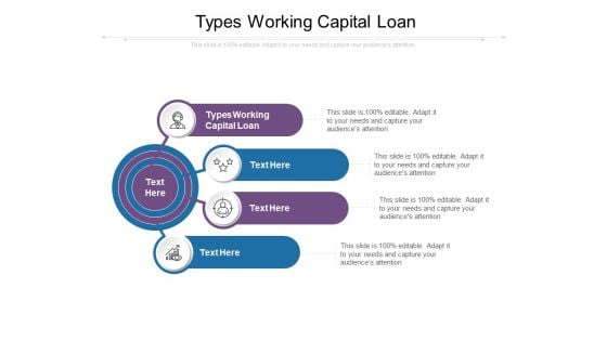 Types Working Capital Loan Ppt PowerPoint Presentation Professional Visuals Cpb