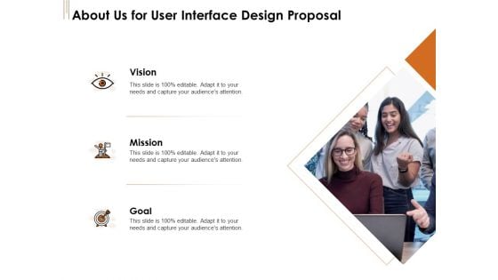 UI Software Design About Us For User Interface Design Proposal Ppt Professional Images PDF