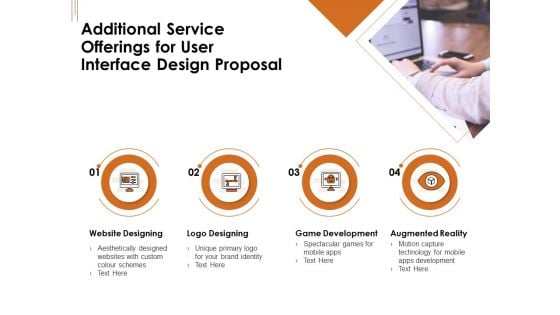 UI Software Design Additional Service Offerings For User Interface Design Proposal Ppt Pictures Example File PDF