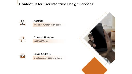 UI Software Design Contact Us For User Interface Design Services Ppt Ideas Show PDF