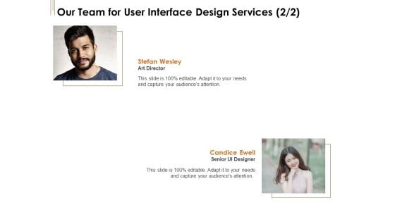 UI Software Design Our Team For User Interface Design Services Ppt Pictures Maker PDF