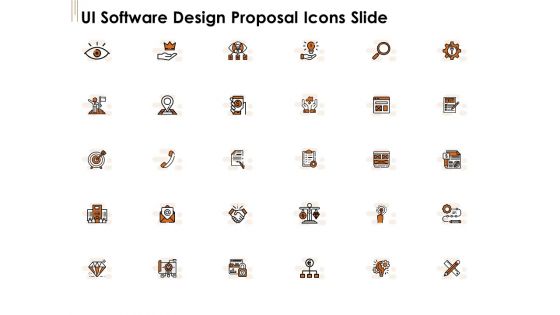 UI Software Design Proposal Icons Slide Ppt Styles Designs PDF
