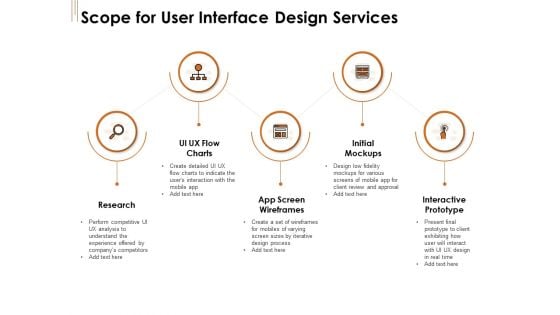 UI Software Design Scope For User Interface Design Services Ppt Icon Slide PDF