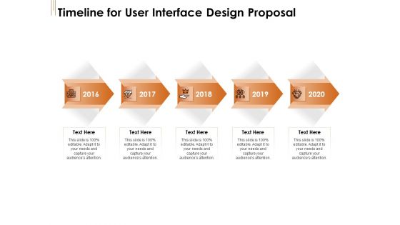 UI Software Design Timeline For User Interface Design Proposal Ppt Infographic Template Icons PDF