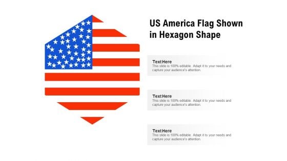 US America Flag Shown In Hexagon Shape Ppt PowerPoint Presentation File Information PDF