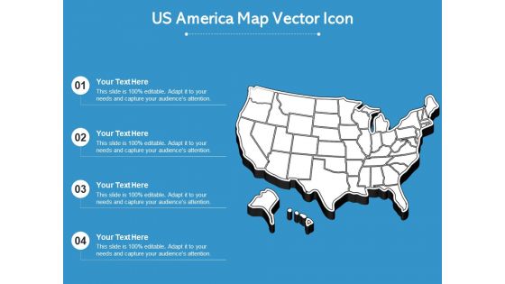 US America Map Vector Icon Ppt PowerPoint Presentation Styles Topics PDF