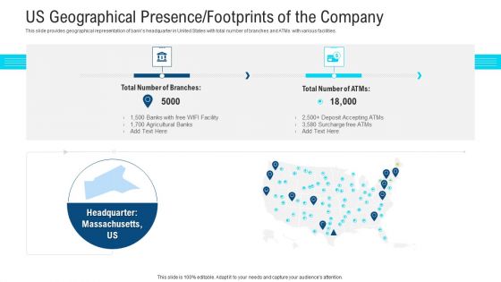 US Geographical Presence Footprints Of The Company Diagrams PDF