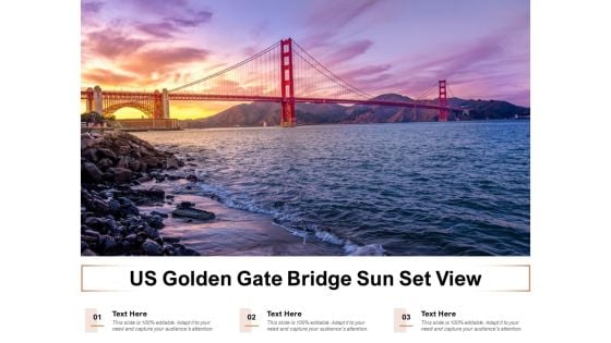 US Golden Gate Bridge Sun Set View Ppt PowerPoint Presentation Gallery Microsoft PDF