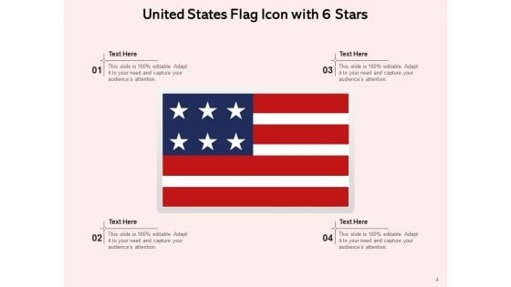 US Icon United States Flag Circular Design Ppt PowerPoint Presentation Complete Deck