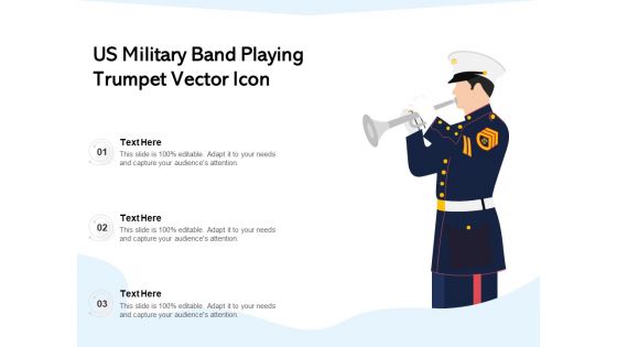 US Military Band Playing Trumpet Vector Icon Ppt PowerPoint Presentation Styles Slideshow PDF