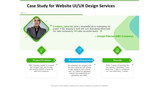 UX Design Services Case Study For Website UI UX Design Services Pictures PDF