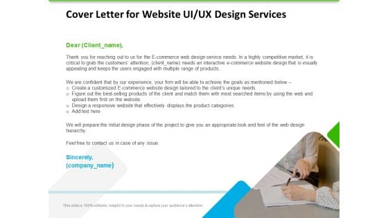 UX Design Services Cover Letter For Website UI UX Design Services Topics PDF