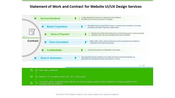 UX Design Services Statement Of Work And Contract For Website UI UX Design Services Microsoft PDF