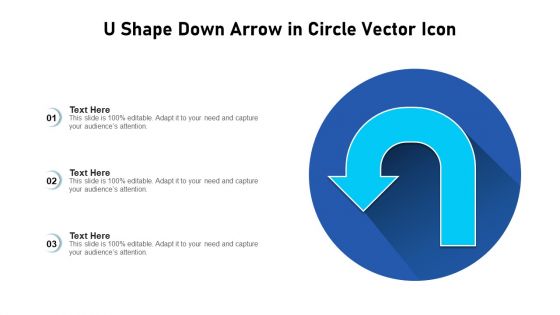 U Shape Down Arrow In Circle Vector Icon Ppt PowerPoint Presentation Gallery Graphics Design PDF