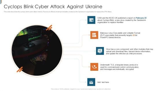 Ukraine Cyberwarfare Cyclops Blink Cyber Attack Against Ukraine Demonstration Pdf