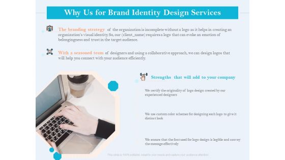 Ultimate Brand Creation Corporate Identity Why Us For Brand Identity Design Services Ppt File Templates PDF