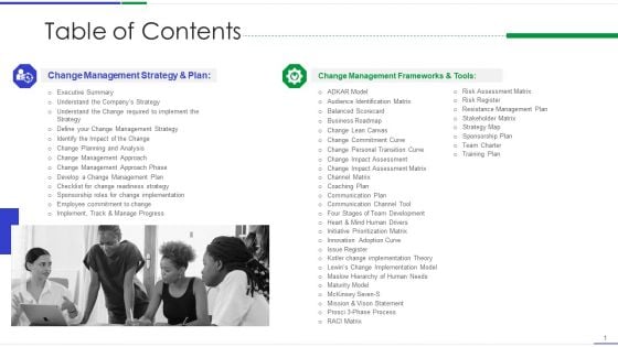 Ultimate Guide To Effective Change Management Process Table Of Contents Diagrams PDF