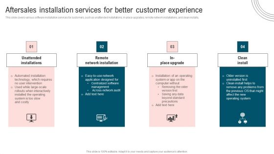 Ultimate Guide To Improve Customer Support And Services Aftersales Installation Services Better Customer Elements PDF