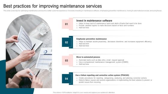 Ultimate Guide To Improve Customer Support And Services Best Practices For Improving Maintenance Clipart PDF