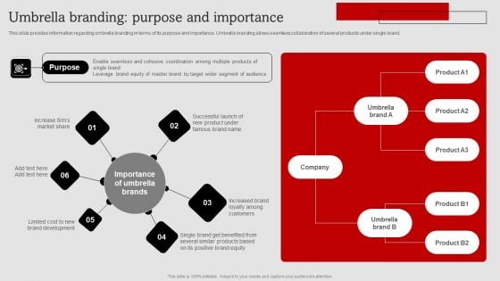 Umbrella Branding Measures To Boost Brand Awareness Umbrella Branding Purpose And Importance Template PDF