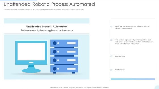 Unattended Robotic Process Automated Summary PDF