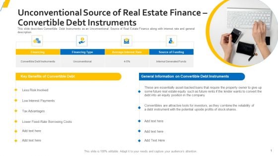 Unconventional Source Of Real Estate Finance Convertible Debt Instruments Rules PDF