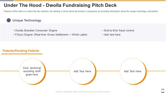 Under The Hood Dwolla Fundraising Pitch Deck Ppt Professional Show PDF