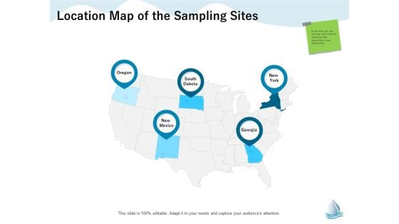 Underground Aquifer Supervision Location Map Of The Sampling Sites Ppt Slides Icons PDF