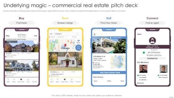 Underlying Magic Commercial Real Estate Pitch Deck Portrait PDF