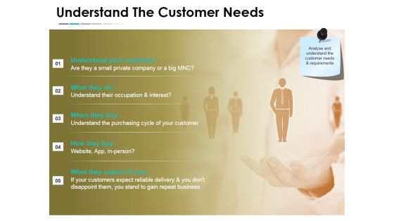 Understand The Customer Needs Template 1 Ppt PowerPoint Presentation Summary Graphics Design