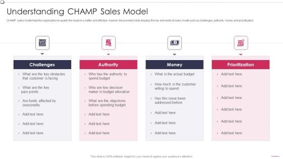 Understanding CHAMP Sales Model Business To Business Promotion Sales Lead Download PDF