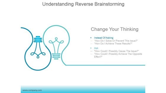 Understanding Reverse Brainstorming Ppt PowerPoint Presentation Topics