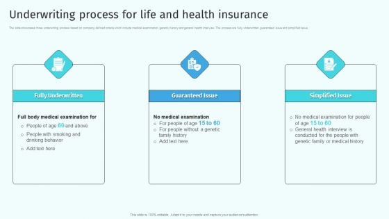 Underwriting Process For Life And Health Insurance Health And Property Insurance Company Profile Graphics PDF Underwriting Process For Life And Health Insurance Health And Property Insurance Company Profile Graphics PDF