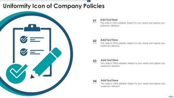 Uniformity Icon Ppt PowerPoint Presentation Complete Deck With Slides