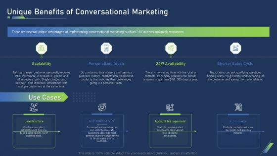 Unique Benefits Of Conversational Marketing Ppt Pictures Sample PDF Unique Benefits Of Conversational Marketing Ppt Pictures Sample PDF