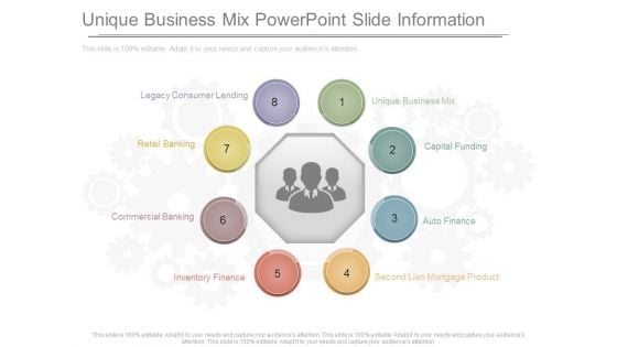 Unique Business Mix Powerpoint Slide Information