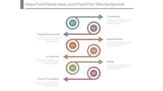 Unique Fund Raising Ideas Layout Powerpoint Slide Backgrounds