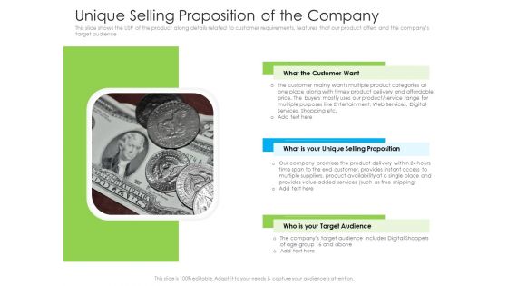 Unique Selling Proposition Of The Company Ppt Pictures Icon PDF