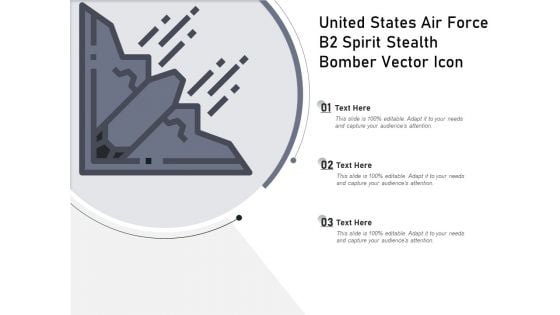 United States Air Force B2 Spirit Stealth Bomber Vector Icon Ppt PowerPoint Presentation Gallery Background Images PDF