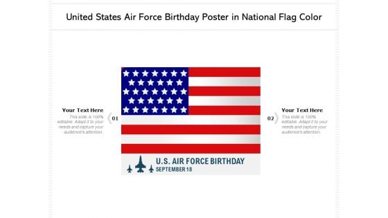 United States Air Force Birthday Poster In National Flag Color Ppt PowerPoint Presentation Gallery Icon PDF