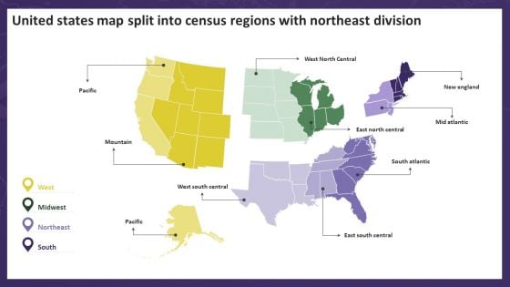 United States Map Split Into Census Regions With Northeast Division Rules PDF