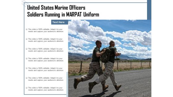 United States Marine Officers Soldiers Running In Marpat Uniform Ppt PowerPoint Presentation Summary Good PDF