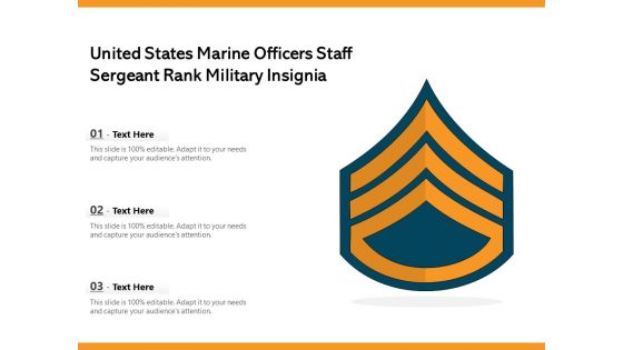 United States Marine Officers Staff Sergeant Rank Military Insignia Ppt PowerPoint Presentation Inspiration Graphics PDF