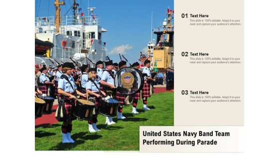 United States Navy Band Team Performing During Parade Ppt PowerPoint Presentation Infographic Template Graphics Download PDF United States Navy Band Team Performing During Parade Ppt PowerPoint Presentation Infographic Template Graphics Download PDF
