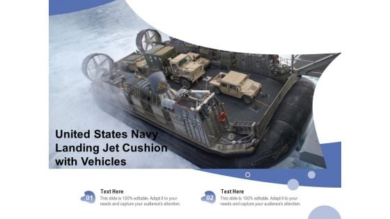 United States Navy Landing Jet Cushion With Vehicles Ppt PowerPoint Presentation Styles Topics PDF