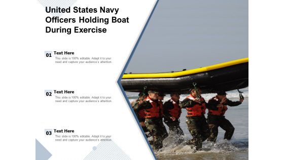 United States Navy Officers Holding Boat During Exercise Ppt PowerPoint Presentation Gallery Aids PDF