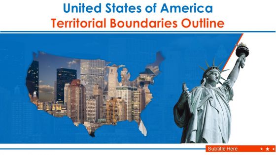 United States Of America Territorial Boundaries Outline PowerPoint Template